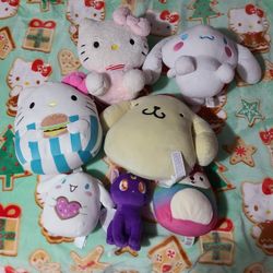 Sanrio Bundle of plushies hello kitty cinnamoroll 