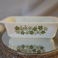 Vtg PYREX Crazy Daisy Spring Blossom 922 Loaf Pan