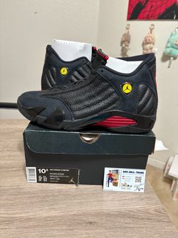 Size 10.5 - Nike Air Jordan 14 Retro Last Shot 2018 Black Red Bred