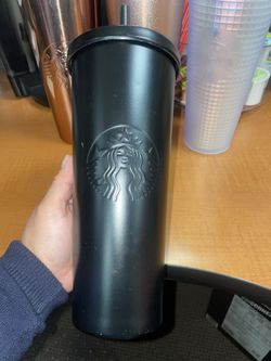 2016 Metallic Matte Black Starbucks Cup 