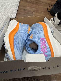 Hoka Running Sneakers Light Blue Orange