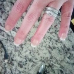 2 Rings ,One Is Just A Silver Ring,Other Is A Sterling Silver Stamped Wedding Set Size 7