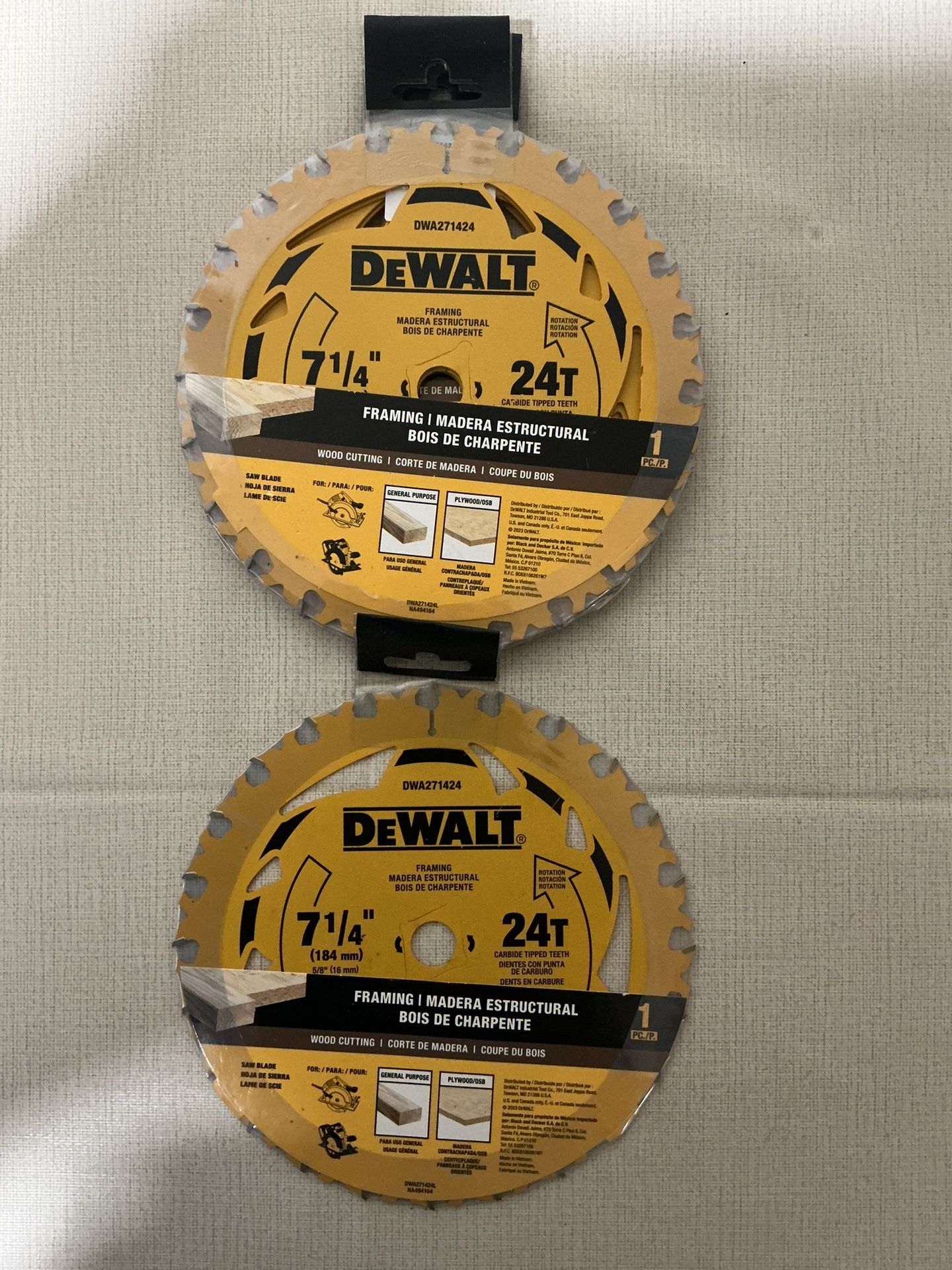 DEWALT.  7-1/4 in. 24-Tooth Circular Saw Blade.