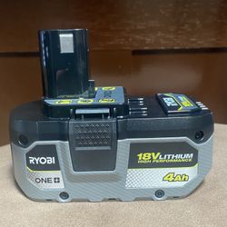 RYOBI ONE+ 18V 4.0 Ah Lithium-Ion HIGH PERFORMANCE Battery Nueva 