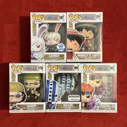 Funko Pop Animation One Piece Luffy Usopp Carrot Killer Eustass Kid Bundle.