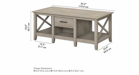 Washed Gray Coffee Table