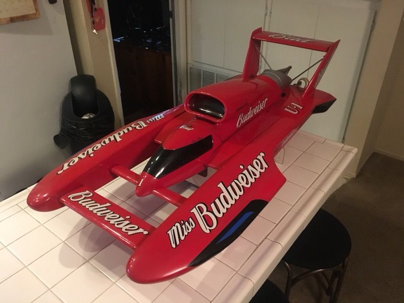 1/5 scale Miss Budweiser Hydro Boat Gas powered