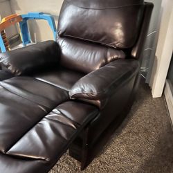 Leather Recliner Rocking Chair 