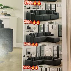 Gray Modular Sectional FREE DELIVERY 