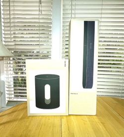 Sonos Beam (GEN 2 Black) and Sonos Sub (MINI Black).  Brand New Sealed.  Includes Warranties.