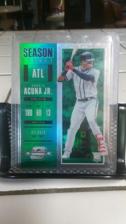 Ronald Acuna Jr green season ticket refractor