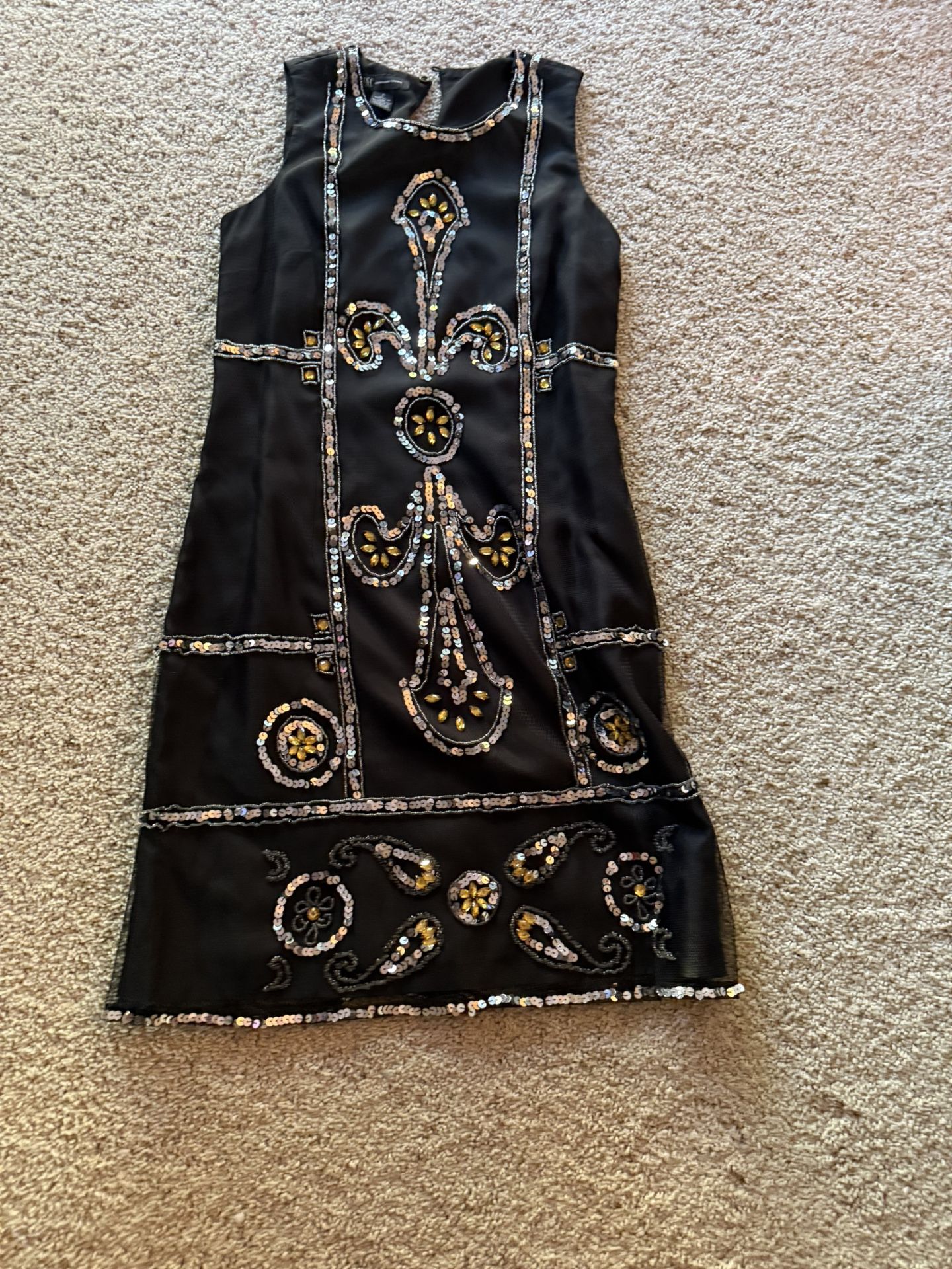 Dress Black Beaded INC