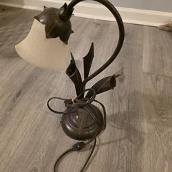 Art Nouveau Style Gooseneck Lily Table Lamp