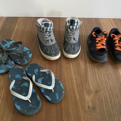 4 pairs Boys shoes & sandals size 12