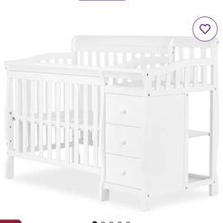 Brand New In Box 4 In One Dream On Me Mini Crib & Dresser & Changing Table Combo And Brand New Mattress Never Used 