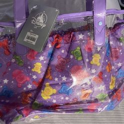 Disney Mickey Mouse Clear Vinyl Tote Bag Monogram 