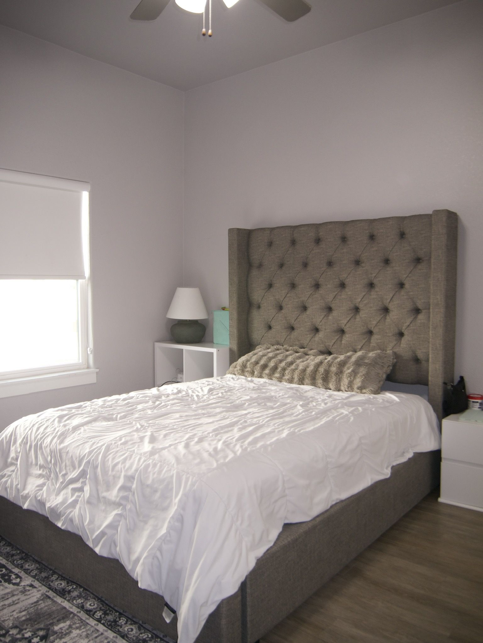 Queen Size Bed Frame (Grey)