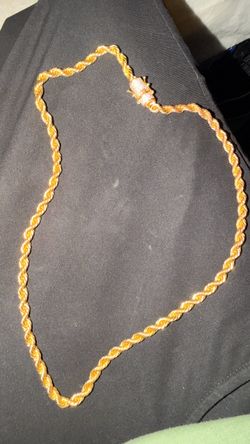 18k 23inch gold plated rope chain