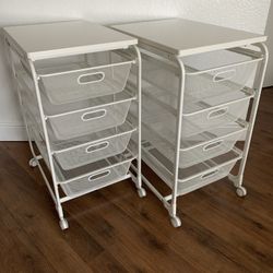 IKEA ALGOT Mesh Metal Basket - White (Used, Single) - Contemporary Storage Basket