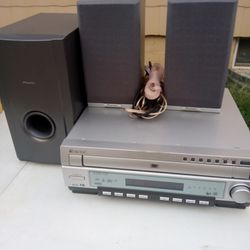 Pioneer Tuner And  Cd, DVD Player, W/ Speakers