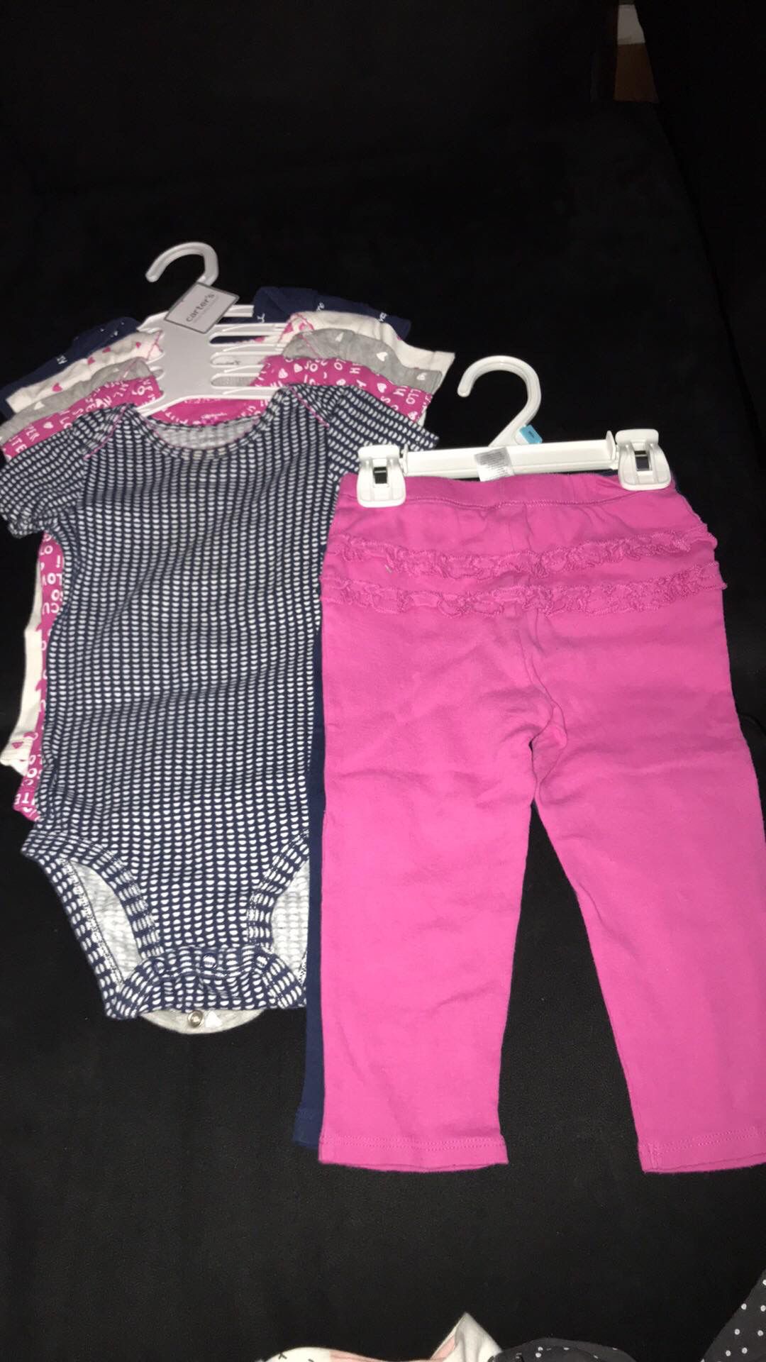 Baby girl carter’s bodysuits with pants size 18 months