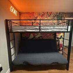 metal bunk bed