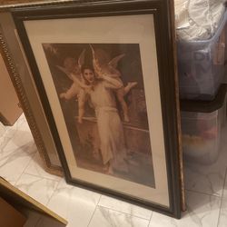 Big Decoration Ángel Black Frame 