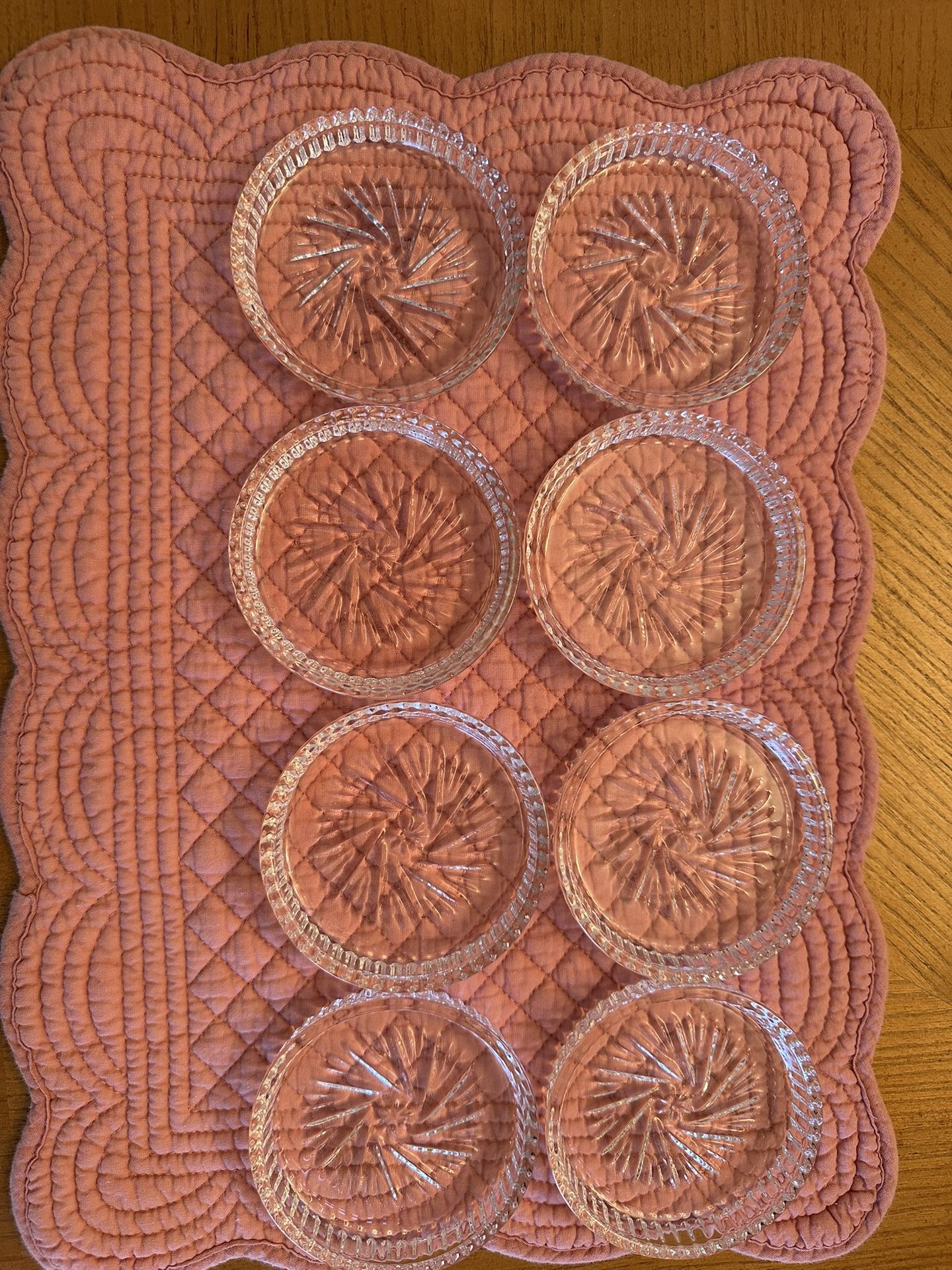 Set of 8 Elegant Crystal Coasters