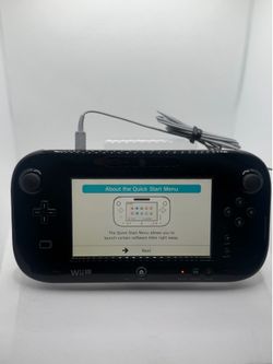 Nintendo Wii U GamePad Black OEM Controller Tested w/ Charger