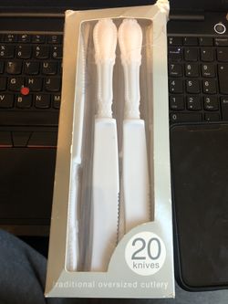 Traditional Oversized Cutlery- Plastic Knives, For Weddings Events Or Formal Parties