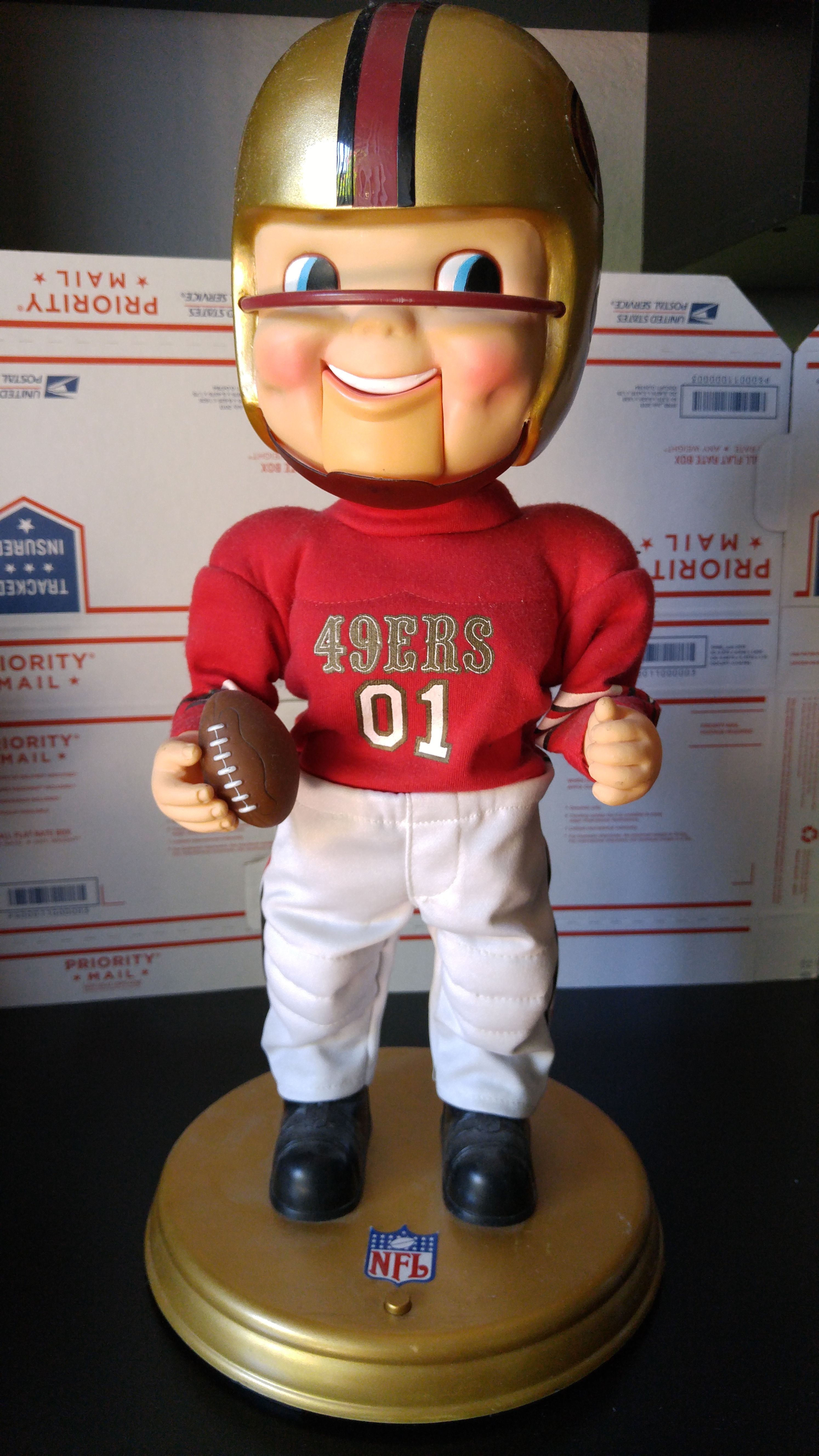 Gemmy Animated Rockin Randall SF 49ers Doll