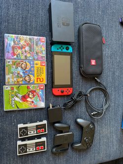 Nintendo switch with games and extras!