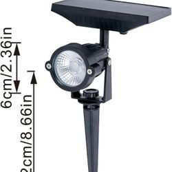Outdoor LED Spotlight Waterproof Solar Spot Lights Bright Flag Light with Spiked Stand Landscape Automatic Mini Lawn Lamp 3W Graden Light Decorative C