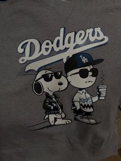Dodgers Snoopy and Charlie Brown Crewneck