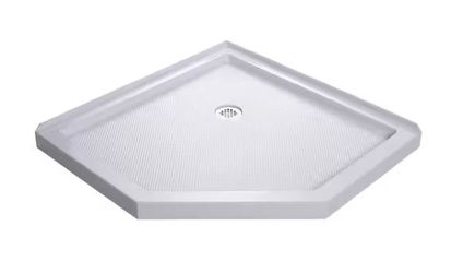 36 in. x 36 in. Neo-Angle Shower Pan Base in White