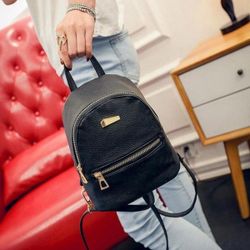 NEW Black Mini Backpack for Girls Shopping School Birthday Gift Office Fashion Rucksack