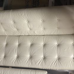 Used Large White Leather Couch $30