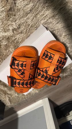 Kappa Orange Sandals with Logo Straps