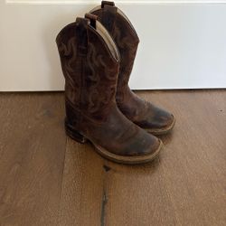 Leather Cowboy Boots Kids Size 13 D