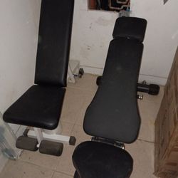 Flat weight bench and adjustable weight bench
