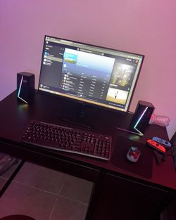 FULL Setup – Ryzen 5 PC + Monitor + HyperX Mic+ Speakers – Ready to Use