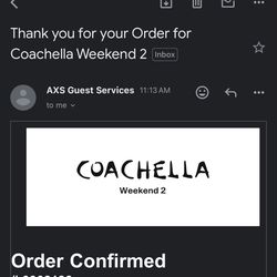 2 Coachella weekend 2 tickets