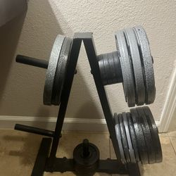 5 Peg Weight Plate Tree Cap Barbell 