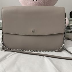 NWOT Tory Burch Gray adjustable crossbody/shoulder purse