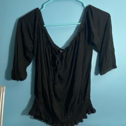 Black Off The Shoulder Blouse