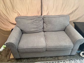 Gray loveseat couch