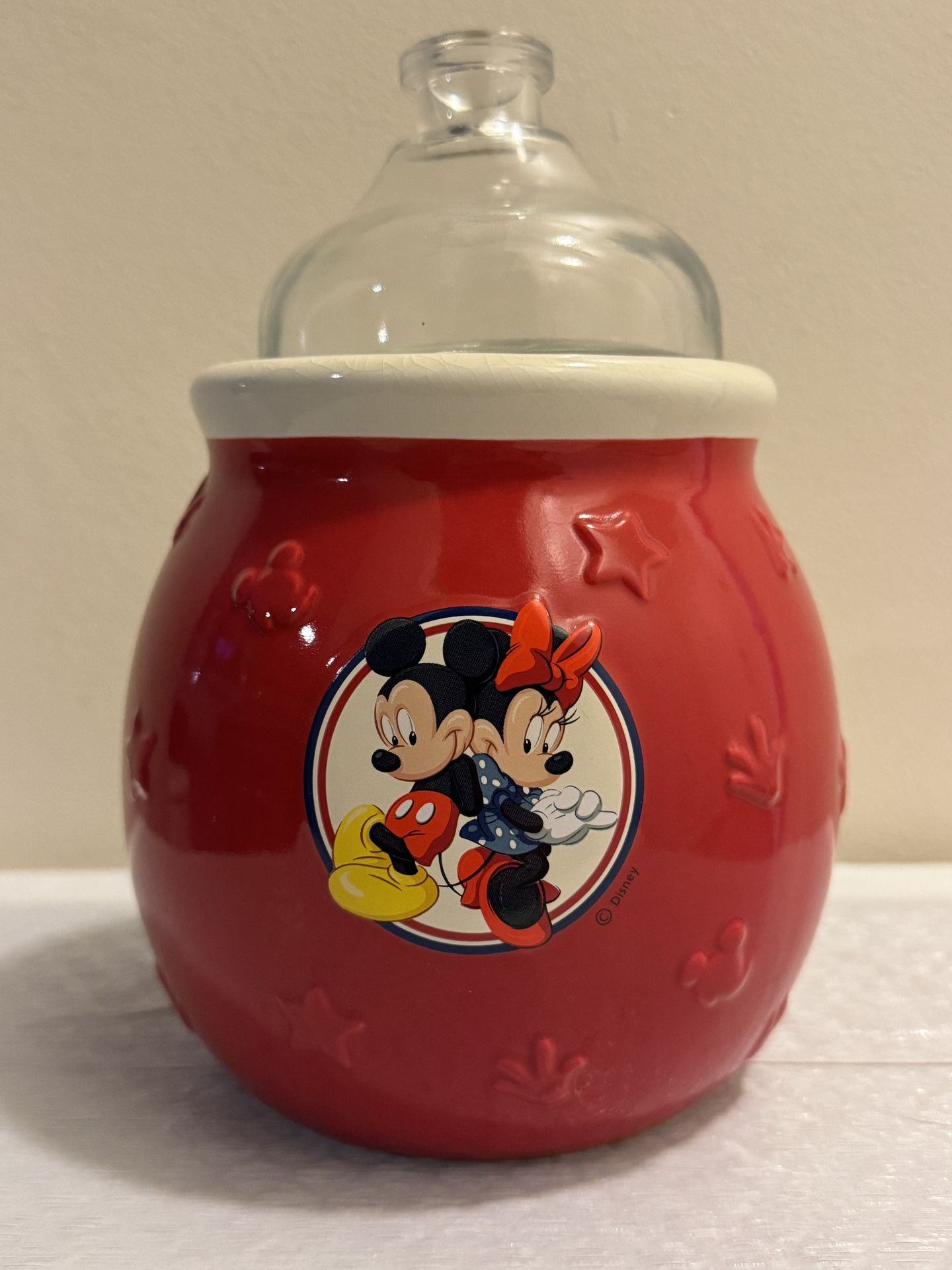 Vintage Disney Mickey And Minnie Mouse Ceramic Cookie Jar Set Canister Kitchen