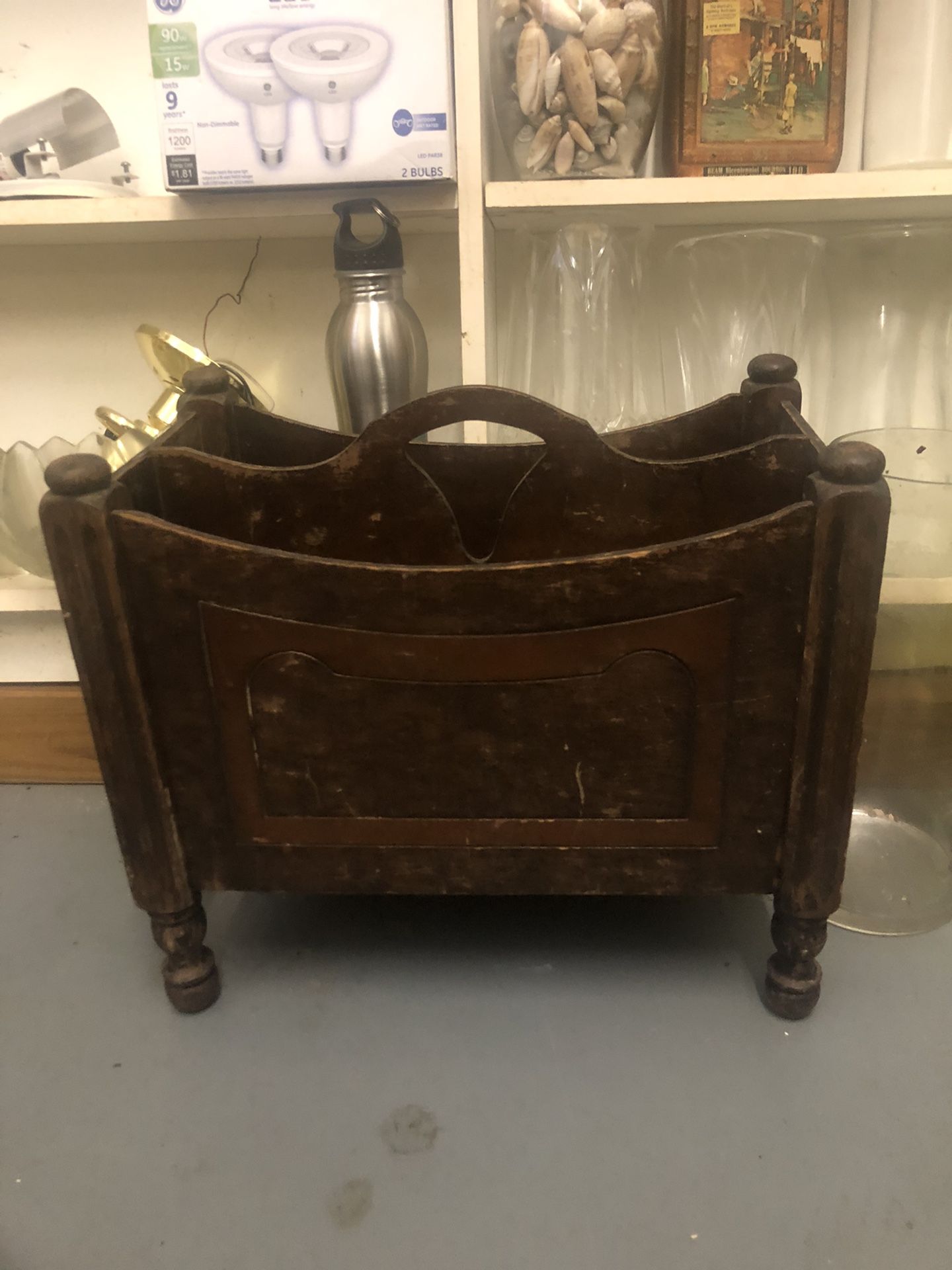 Antique Magazine Holder 