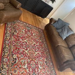 1 Couch 1 Recliner Rug Ottoman