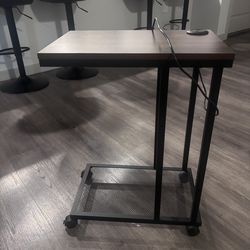 End table with usb port, outlets charging station